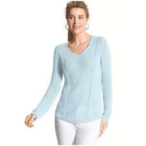 CHICO'S SEQUIN SHINE SAMANTHA‎ SWEATER CHICO'S SIZE 0 US SIZE 4/ SMALL